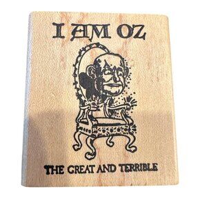 I Am Oz The Great and Terrible Wooden Stamp Emerald City Crafts Block Design
